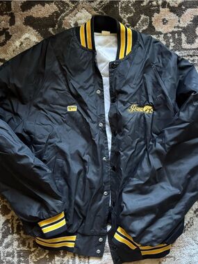 Iowa Bomber Jacket with Yellow Stripe Trim